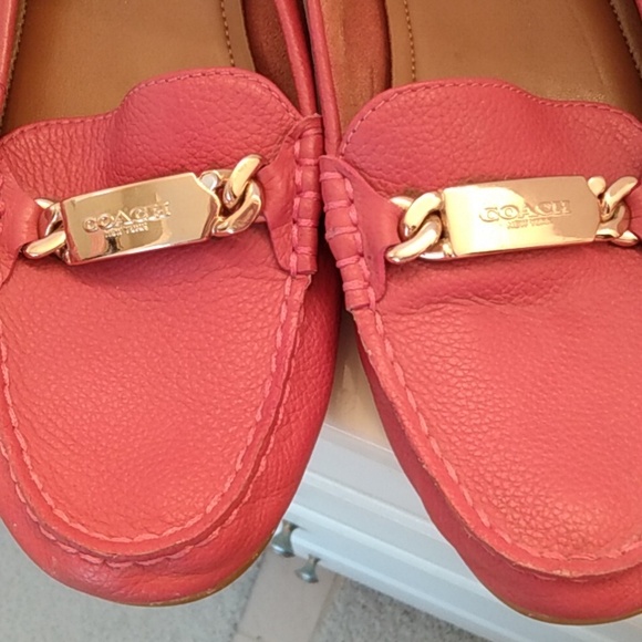 Coach Olive Loafers Pebble Grain Flats Slip On Shoes - Picture 4 of 13